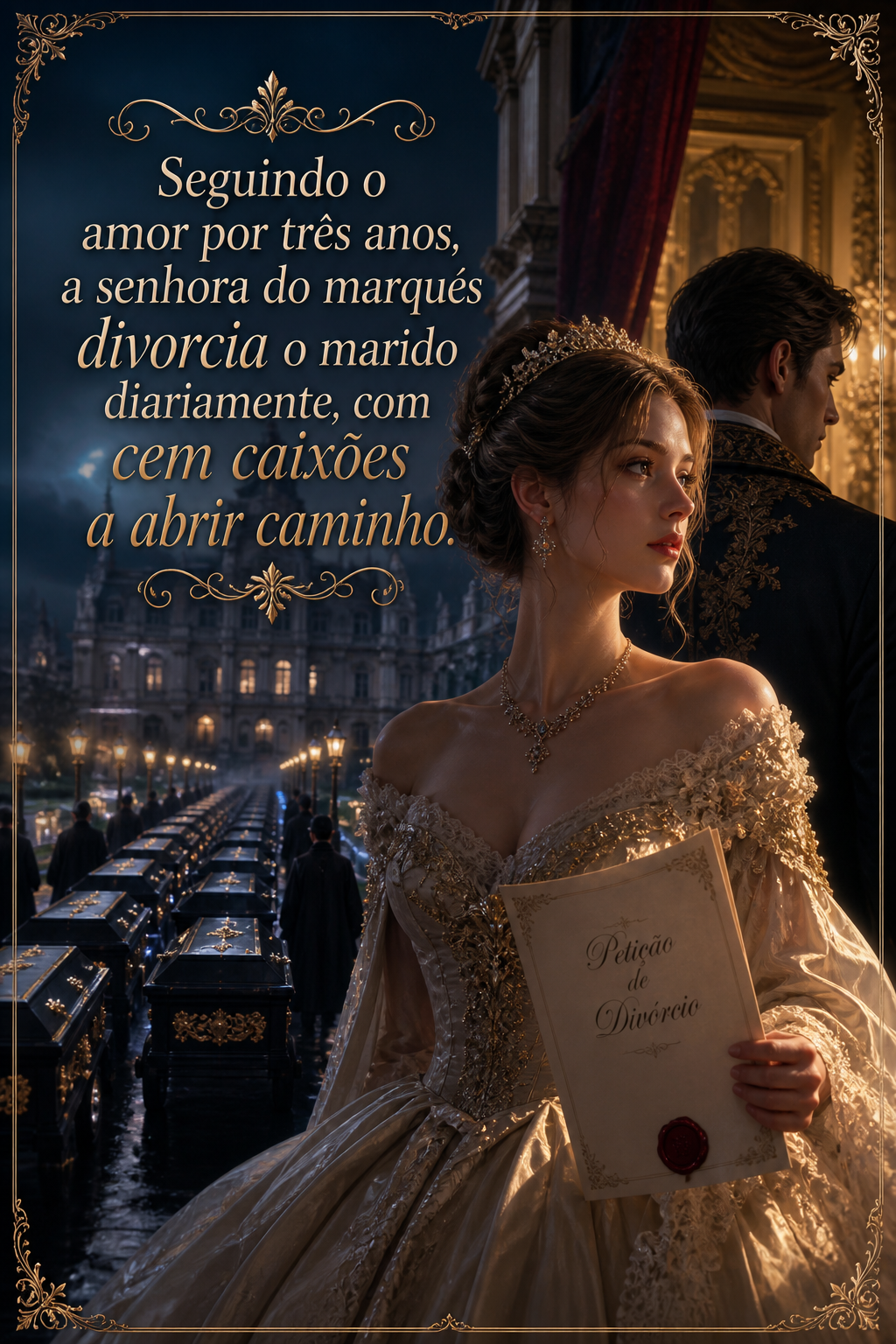 Seguindo o amor por três anos, a senhora do marqués divorcia o marido diariamente, com cem caixões a abrir caminho.